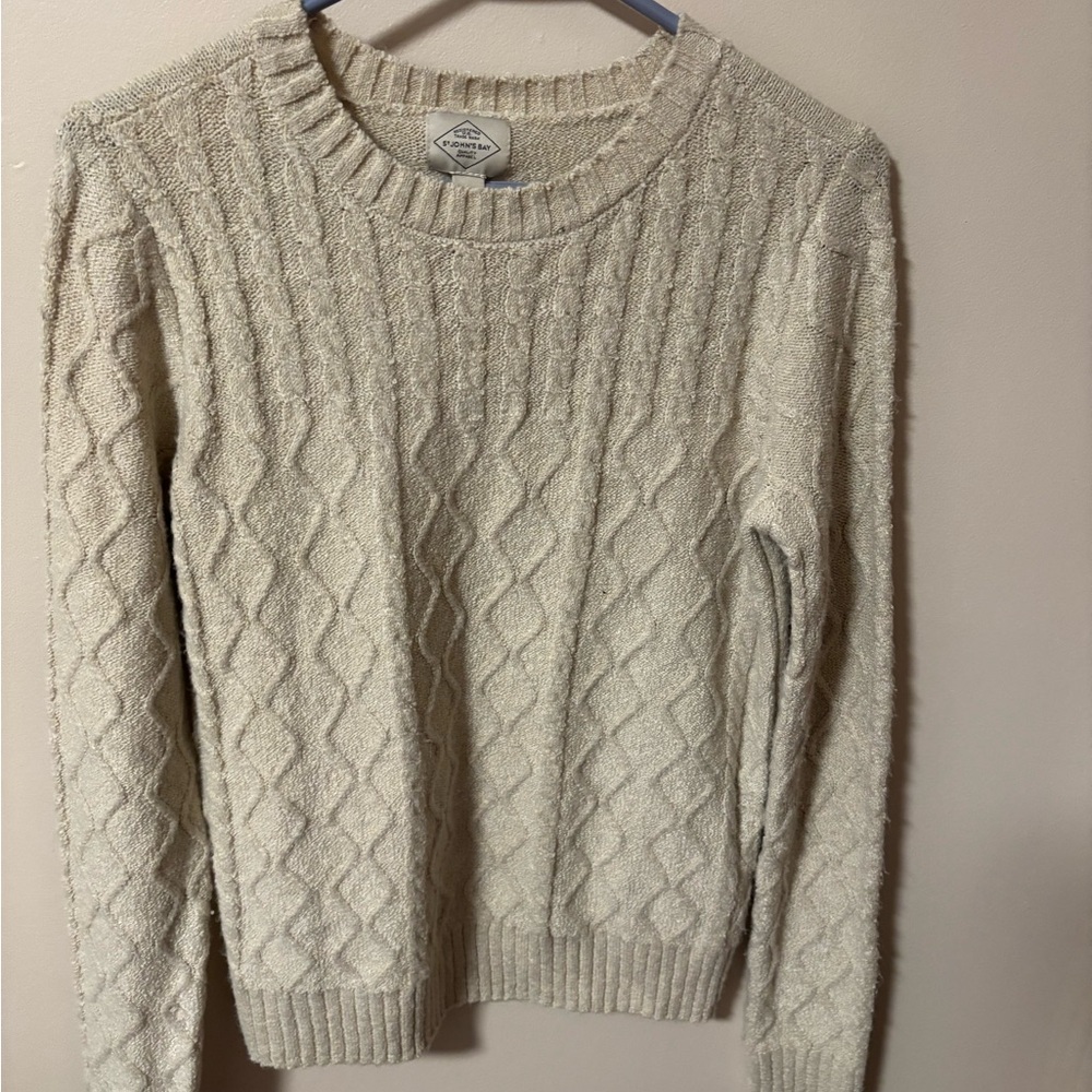 St. John's Bay Cream Cable Knit Sweater